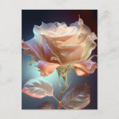 Carte Postale Rose en verre translucide - Pêche (Devant)