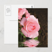 Carte Postale rose et eau (Devant / Derrière)