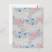 Carte Postale Rose et Larkspur, William Morris (Devant / Derrière)