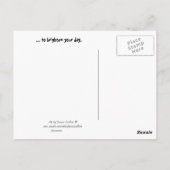 Carte Postale Rose et orange Daisey (Dos)