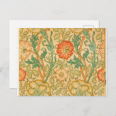 Carte Postale Rose Et Rose Par William Morris (Devant / Derrière)
