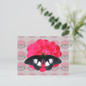Carte Postale Rose et Swallowtail (Debout devant)