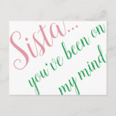 Carte postale rose et verte (Devant)