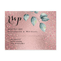 Rose Eucalyptus Feuille Foil Look MARIAGE