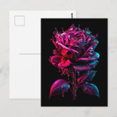 Carte Postale rose fantaisie (Devant / Derrière)