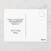 Carte Postale Rose Fleur Rouge Violet Gothique Merci (Dos)