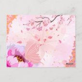 Carte Postale rose floral (Dos)