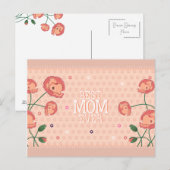 Carte postale Rose Floral Meilleure Maman Jamais (Devant / Derrière)