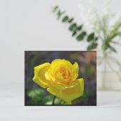 Carte Postale Rose Florale Jaune (Debout devant)