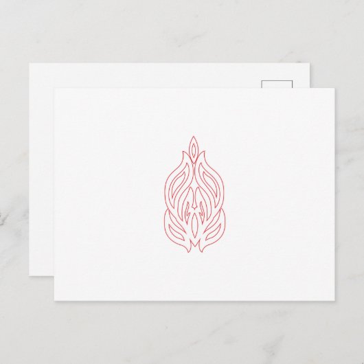 Carte Postale Rose foncé, Agany à chasse, Design décoratif (Devant / Derrière)