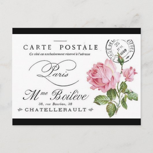 Carte postale - Rose français (Devant)