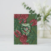 Carte Postale Rose Frog Roses Frogs Pattern Rosey Froggy         (Debout devant)