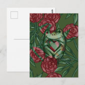 Carte Postale Rose Frog Roses Frogs Pattern Rosey Froggy         (Devant / Derrière)