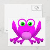 CARTE POSTALE ROSE FROGGY (Devant / Derrière)