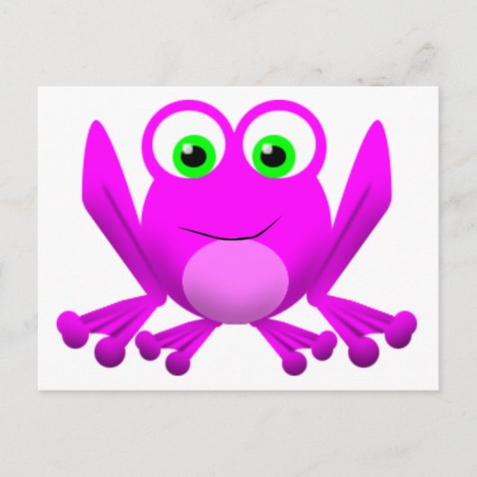 CARTE POSTALE ROSE FROGGY (Devant)