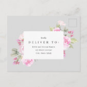 Carte Postale Rose Garden Floral Wedal RSVP Reply Card (Dos)