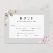 Carte Postale Rose Garden Floral Wedal RSVP Reply Card (Devant)