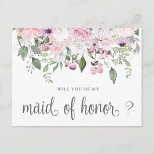 Carte postale rose Garden Maid of Honor Invitation