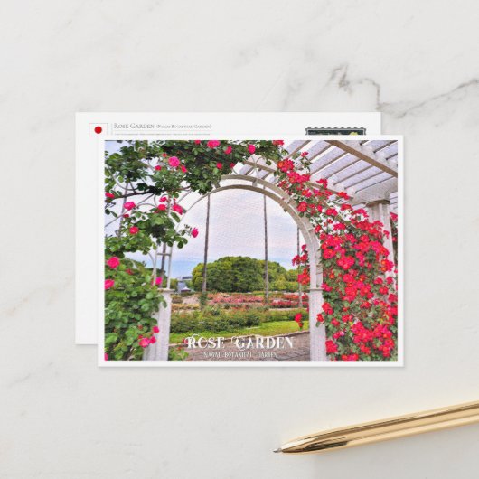 Carte Postale Rose Garden (Nagai Botanical Garden) ポストカード (Devant/Arrière en situation)