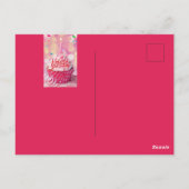 Carte Postale Rose Gâteau Cup Cake Vœux D'annivers (Dos)