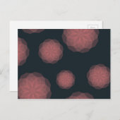 Carte Postale Rose, géométrique, cool, abstraction fleur tendanc (Devant / Derrière)