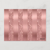 Carte Postale Rose Gold Chic Monogram Bridesmaid Proposition (Dos)