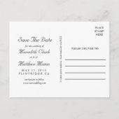 Carte postale Rose Gold Confetti Save the Date (Dos)