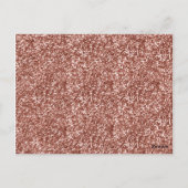 Carte Postale Rose Gold Faux Parties scintillant 1er anniversair (Dos)