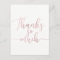 Rose Gold Feuille Script Merci Merci Beaucoup