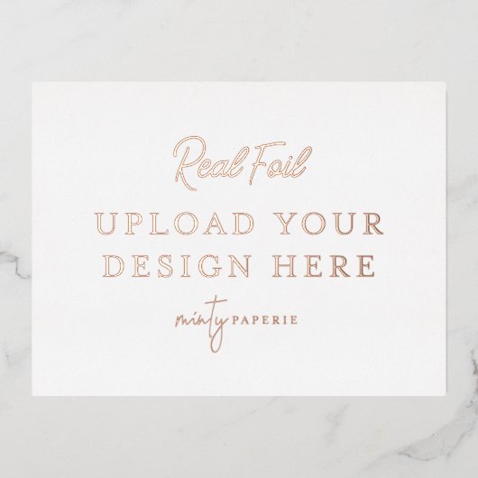 Carte postale rose Gold Foil Landcape (Recto)