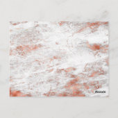 Carte Postale Rose Gold Marble 18e fête d'anniversaire Enregistr (Dos)