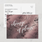 Carte Postale Rose Gold Marble Changement de plans Reporté Maria (Devant / Derrière)