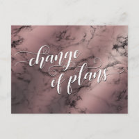Rose Gold Marble Changement de plans Reporté Maria