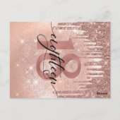 Carte postale Rose Gold Merci 18e anniversaire (Dos)