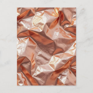Carte Postale Rose Gold Métal Crêpé Luxe