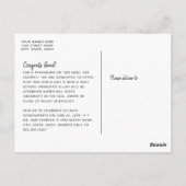 Carte Postale Rose Gold Script Diplômé Décontracté Photo Graduat (Dos)