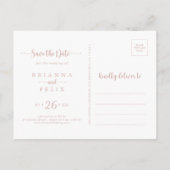 Carte Postale Rose Gold Spring Floral Horizontal Enregistrer la  (Dos)