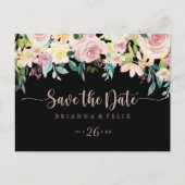 Carte Postale Rose Gold Spring Floral Horizontal Enregistrer la  (Devant)