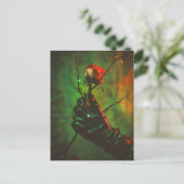 Carte Postale Rose gothique occulte foncé à la main avec épines (Debout devant)