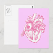 Carte Postale Rose Human Heart (Devant / Derrière)