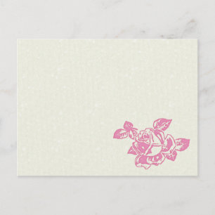 Carte Postale Rose imprimé-do-it-yourself