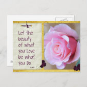 Carte postale Rose Inspiration Beauté Rumi (Devant / Derrière)