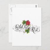 Carte Postale Rose irlandais sauvage (Devant / Derrière)
