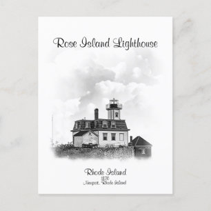 Carte Postale Rose Island Lighthouse - Newport, Rhode Island