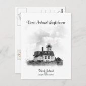 Carte Postale Rose Island Lighthouse - Newport, Rhode Island (Devant / Derrière)