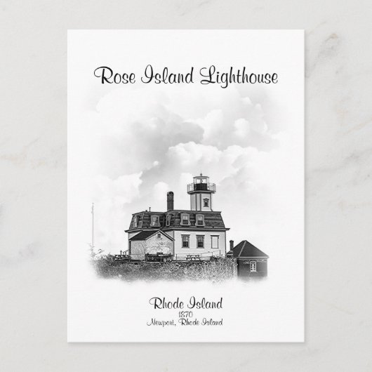 Carte Postale Rose Island Lighthouse - Newport, Rhode Island (Devant)