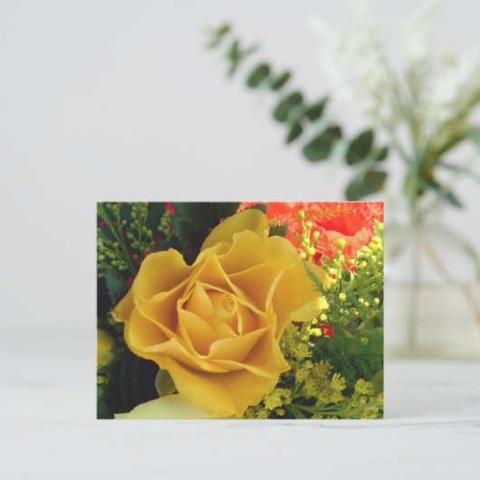 Carte Postale Rose jaune | (Debout devant)