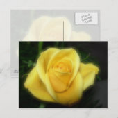 Carte Postale Rose jaune (Devant / Derrière)