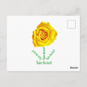Carte Postale Rose jaune (Dos)