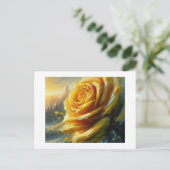 Carte Postale Rose jaune, (Debout devant)